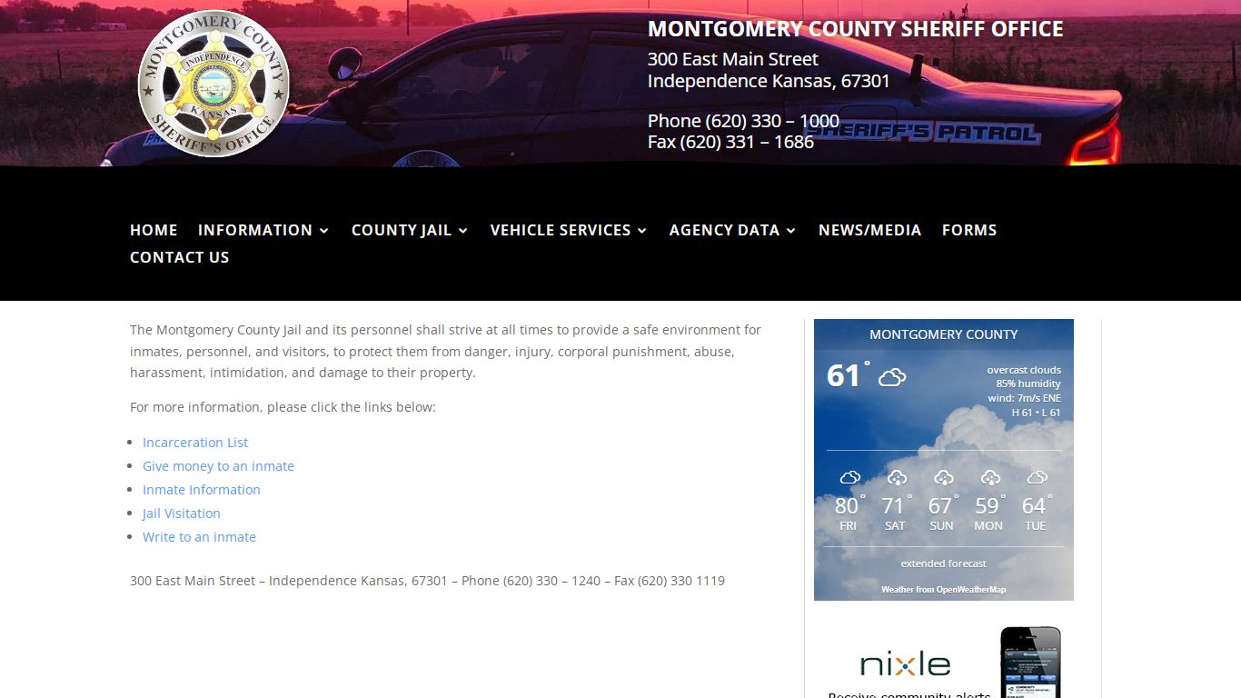 Montgomery County Jail | Montgomery County Sheriff's Office Website